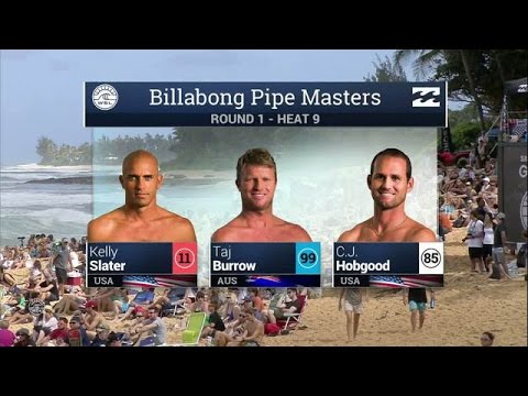 Slater vs Burrow vs Hobgood - Round One, Heat 9 - 2015 Billabong Pipe Masters