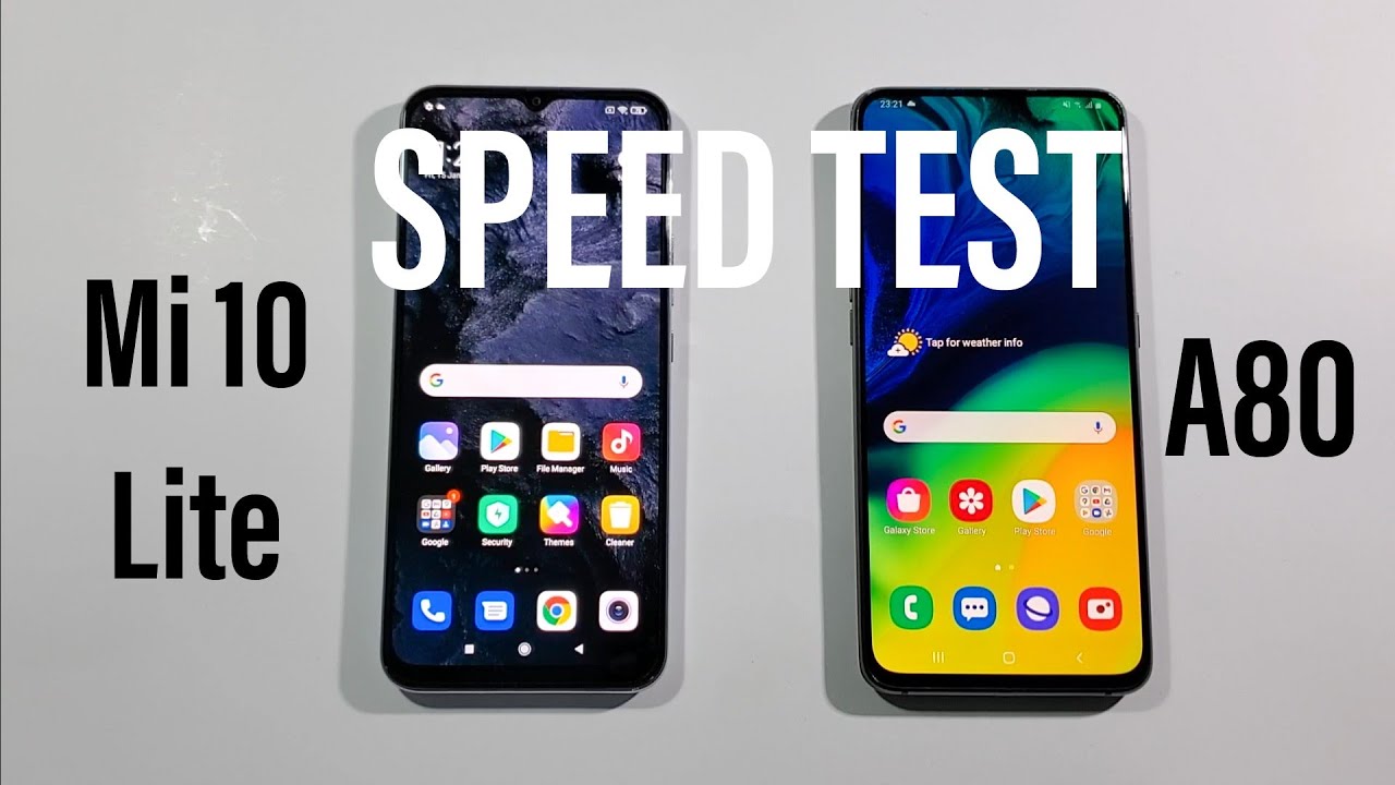 Mi 10 Lite vs Samsung A80 Comparison Speed Test