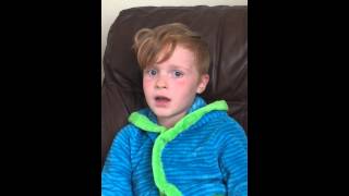 Young boy, singing, let it go, Frozen