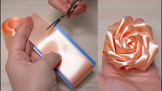 Super Easy!! Flower Making Ideas with Card | how to make a ribbon flower #35