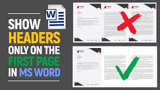 How to Keep Headers Only on the First Page in MS Word 2016, 2019, 2021