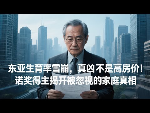Thumbnail for 东亚生育率雪崩，真凶不是高房价！诺奖得主揭开被忽视的家庭真相。生育率跌至0.78！一场席卷东亚的“家庭战争”，正在悄悄终结下一代。我们为何“不想生”了？当女人的思想坐上高铁，男人的观念还在开绿皮火车。