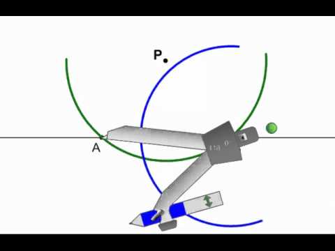 Geometry - Constructions 4 - Perpendicular to Line Through Point Not on Line