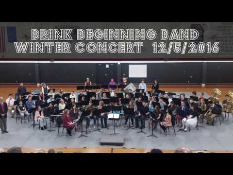 Brink Beginning Band in Winter Concert 12/5/2016