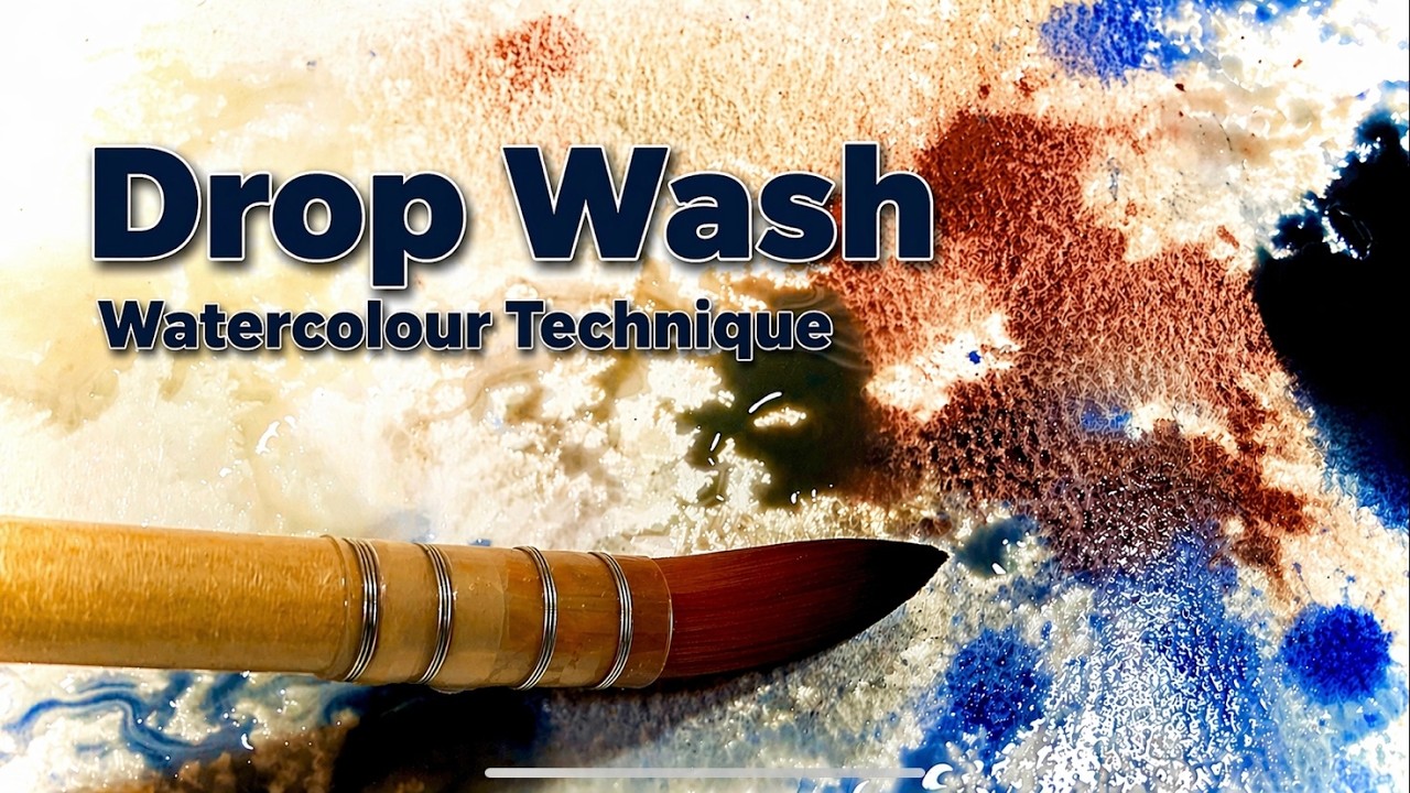 DROP WASH Watercolour Technique. IT PAINTS ITSELF !!!