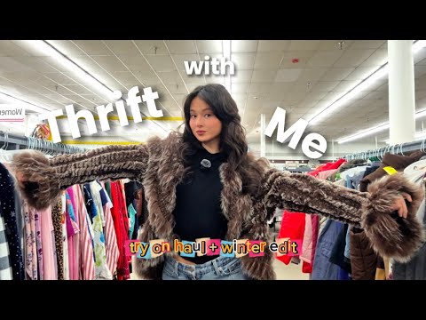 Ep. 10: THRIFT With Me + TRY ON HAUL 🛍️ (Winter, Y2K, Vintage, Christian Dior, 90s chic)