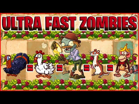 ULTRA FAST ZOMBIES in Bramble Bush Challenge - WHO WILL SURVIVE??? PvZ 2 MOD