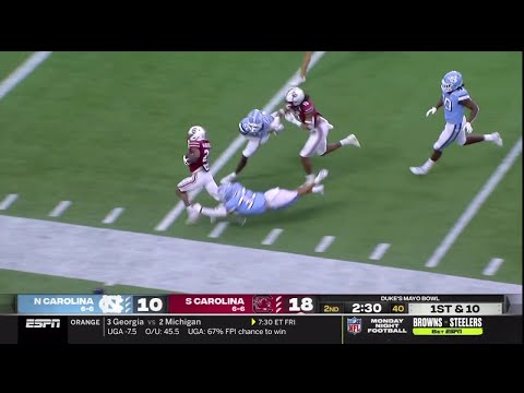 2021 Dukes Mayo Bowl USC vs UNC - Juju McDowell 35 Yd Touchdown Run