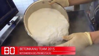 Betonkanu 2015 - #1 Betonieren des ersten Probestücks