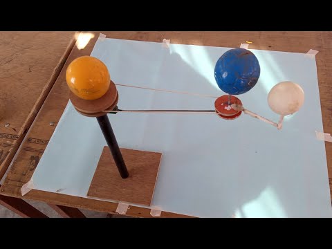 How to make sun, earth and moon system DIY orrery