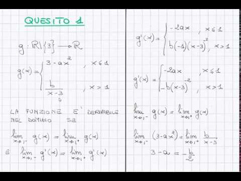 Simulazione maturità scientifica 2° prova (Febbraio 2019): Svolgimento quesito 1