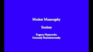 Mussorgsky  Sunless