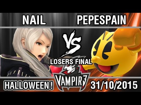 [Vampir3: Halloween Ed.] Nail (Daraen) vs PEPESPAIN (Pac-Man) SSB4 Losers Final - Top 8