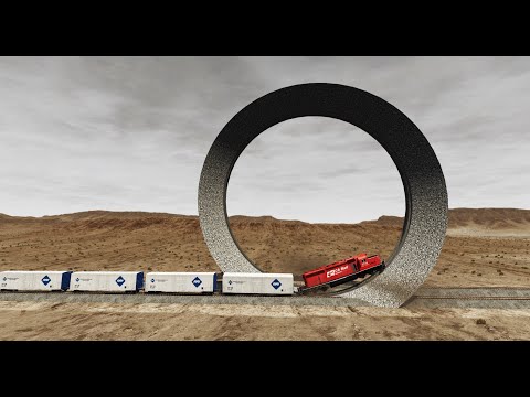 Trains vs Vertical Loop – BeamNG.Drive