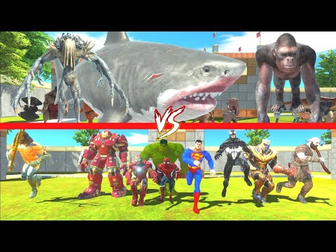 ALL HEROES VS EVERY FACTIONS!   ANIMAL REVOLT BATTLE SIMULATOR