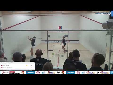 Karina Tyma 🇵🇱 - 🇳🇴 Madeleine Hylland ESF European Individual Closed Squash Championship 2023