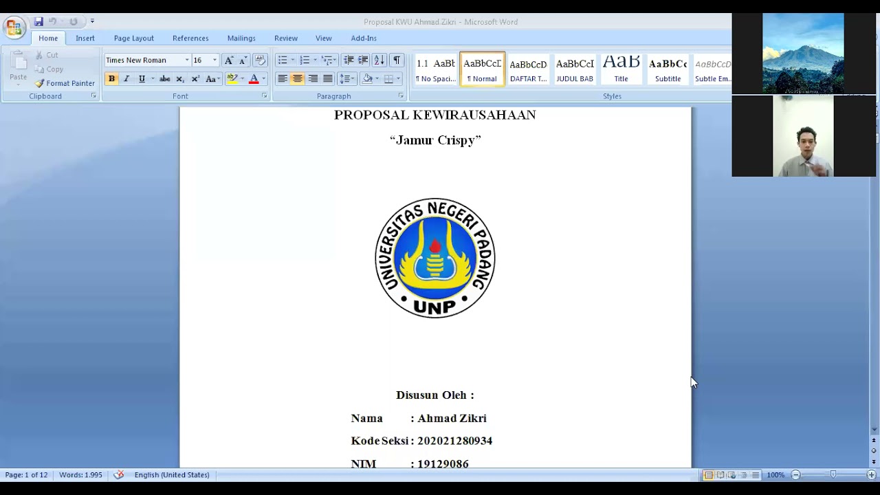 Proposal Kewirausahaan