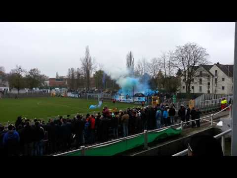 BSG Chemie Leipzig - Chemnitzer FC am 17.11.2013, Pyro Chemnitzer FC