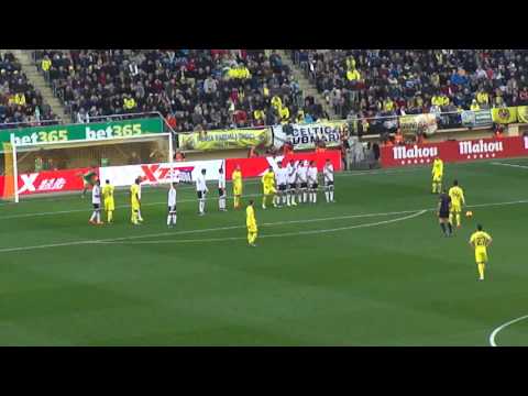 Gol de falta Bruno Soriano // Villarreal 1-0 Valencia