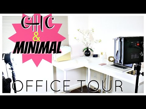 BUILDING MY NEW CHIC & MINIMALISTIC OFFICE  + TOUR Video