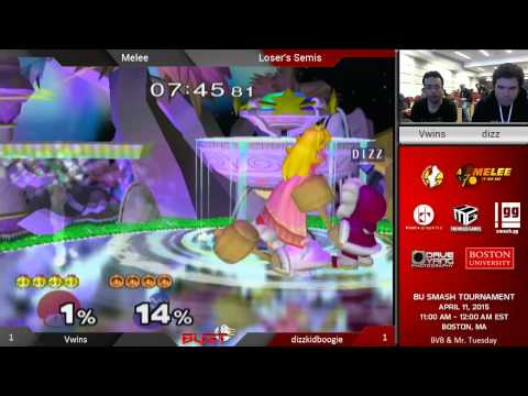 BUST2 - Vwins (Peach) vs dizzkidboogie (Ice Climbers) - SSBM LS