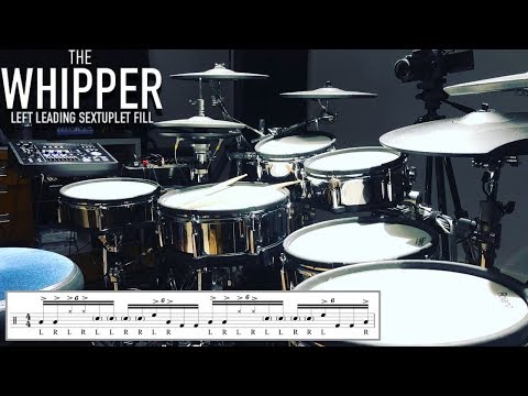The Whipper - Left Leading Sextuplet Chop/Fill - Drum Lesson By Nick Bukey