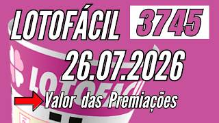 Resultado Lotofácil de hoje 26/07, Resultado Lotofácil Concurso 3245 de hoje