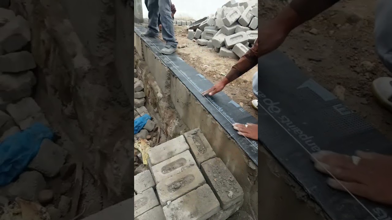 Damp Proof course #damp proof sheet l Brick work #civilengineering .
