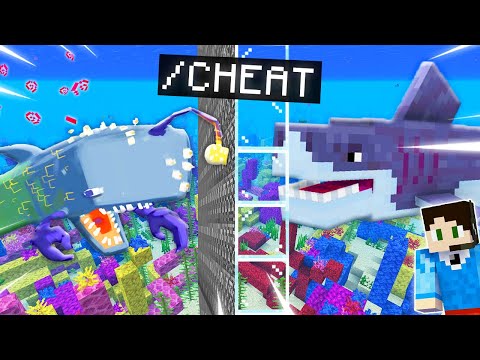 I Secretly CHEATED in a Minecraft UNDERWATER MOB BATTLE Competition!