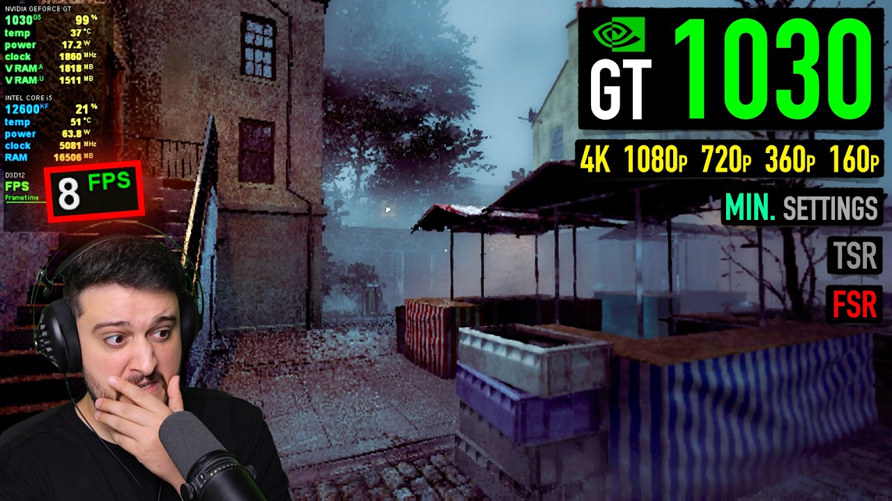 GT 1030 - Silent Hill: Townfall - I got it to 30 FPS!! But at what cost?