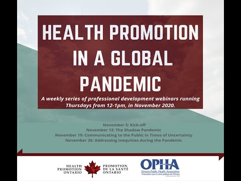 Health Promotion in a Global Pandemic Series #1: Navigating new careers during a global pandemic