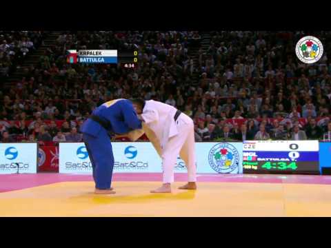 Judo Grand Slam Paris 2013: Lukas KRPALEK (CZE) - Temuulen BATTULGA (MGL) Final [-100kg]