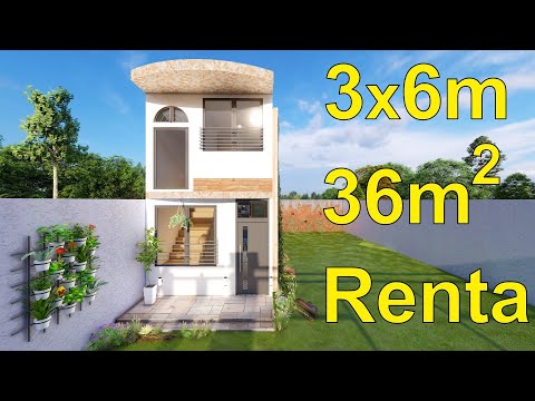 Plano de Casa Pequeña de 3x6 metros 👌💰 Cuartos para Rentar