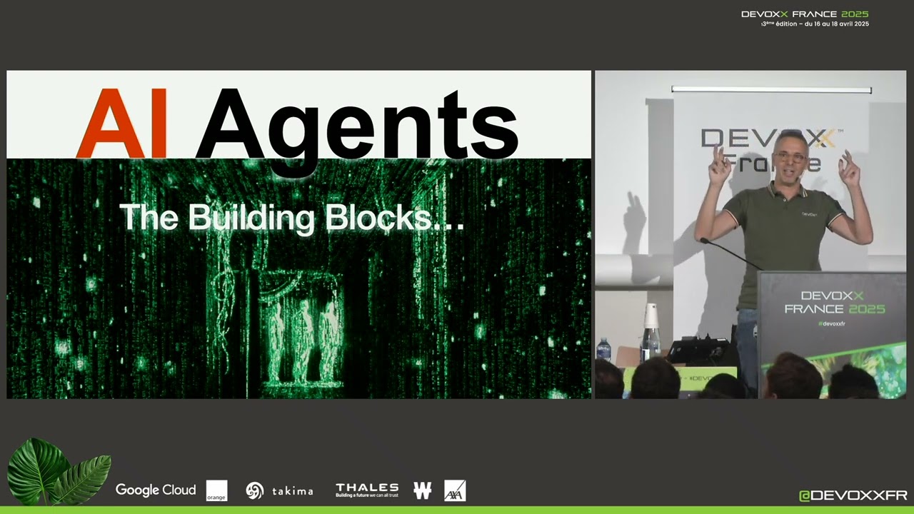 Stephan Janssen presenting Building Full Stack AI Agents at Devoxx France 2025