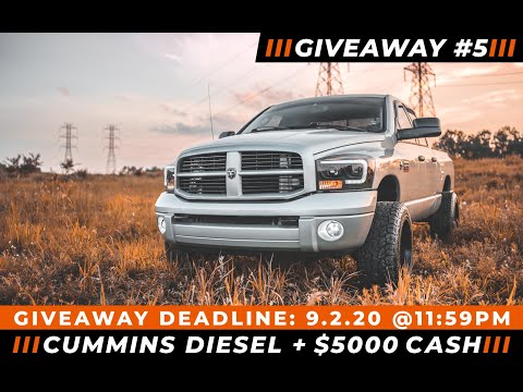 PRIME DRIVEN DIESEL Truck Giveaway #5 - 2007 Dodge Ram Cummins Diesel + $5,000 CASH!