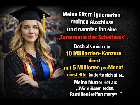 Meine Eltern Ignorierten Meinen Abschluss — Bis Ich Einen 5 Mio. Job Pro Monat Bekam