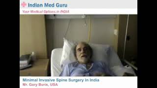 Mr. Gary Buris, US patient video testimonial India