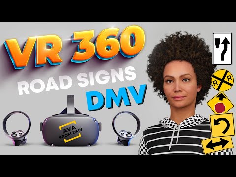 DMV Question of Road Signs | VR 360 Practice Permit Test