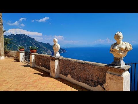 Walk in Beautiful Garden Villa Cimbrone, Ravello, Italy -4K | 辛波乃别墅, 意大利南部阿马尔菲海岸小镇拉韦洛