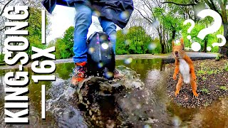 King-Song 16X FPV Ride in Rain - Off Road and City Test - Insta360 ONE X