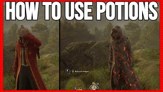 How to EQUIP and DRINK POTIONS in Hogwarts Legacy (Drink Two Potions Simultaneously)
