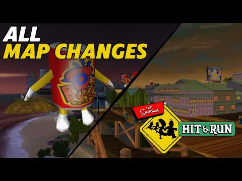 The evolving maps of Simpsons: Hit & Run