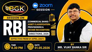 Revised RBI Master Directions on ECL policy IRAC Norms 2026 II Session dtd. 01.05.2026 II