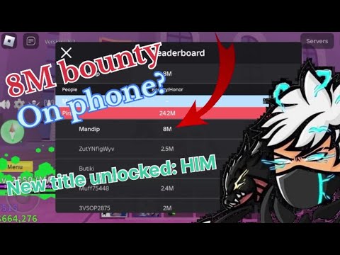 2.5M to 8M bounty on phone | blox fruit | mandip