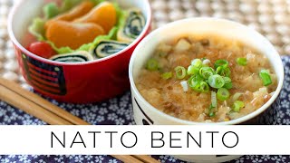 My wife prepares NATTO BENTO with Tamagoyaki 【Breakfast Outdoors】