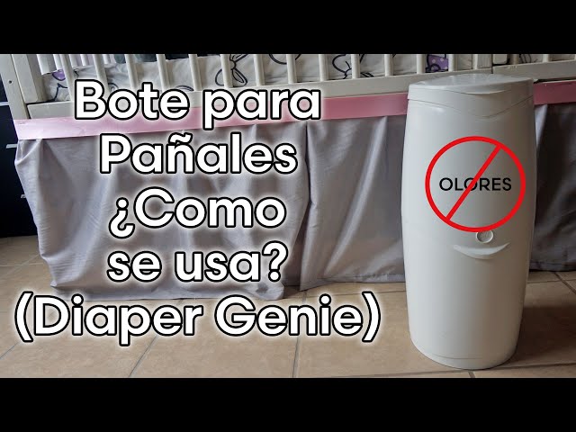 Vídeo relacionado con Diaper Genie - Cubo de basura con pañales (1 recarga Easy Roll 18 bolsas) EU, Gris Pierre