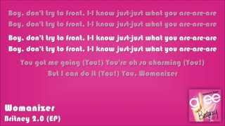 Glee - Womanizer (Lyrics On Screen)