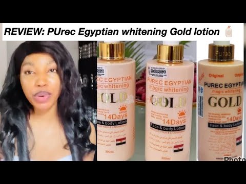 Whiten in 14days using Purec Egyptian Magic Whitening Gold lotion🧴 #productreview #viralvideo