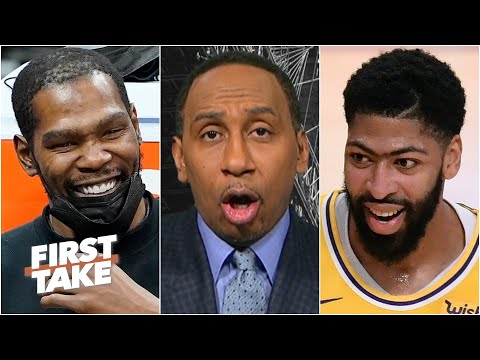 斯蒂芬-A.預測，如果兩隊都保持健康，NBA總決賽將由籃網隊對陣湖人隊。 (Stephen A. predicts Nets vs. Lakers in the NBA Finals if both teams stay healthy | First Take)