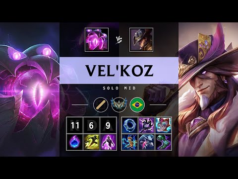 Vel'Koz Mid vs Twisted Fate - BR Challenger Patch 25.09